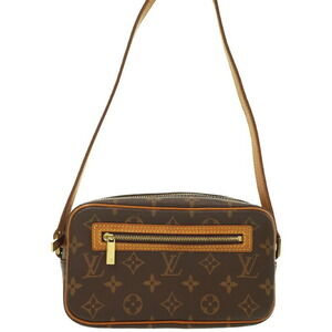 Louis Vuitton Monogram Leather Brown Pochette Cite Semi Shoulder Bag